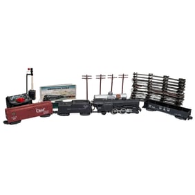 Vintage A.C. Gilbert "American Flyer" Steam Whistle Train Set