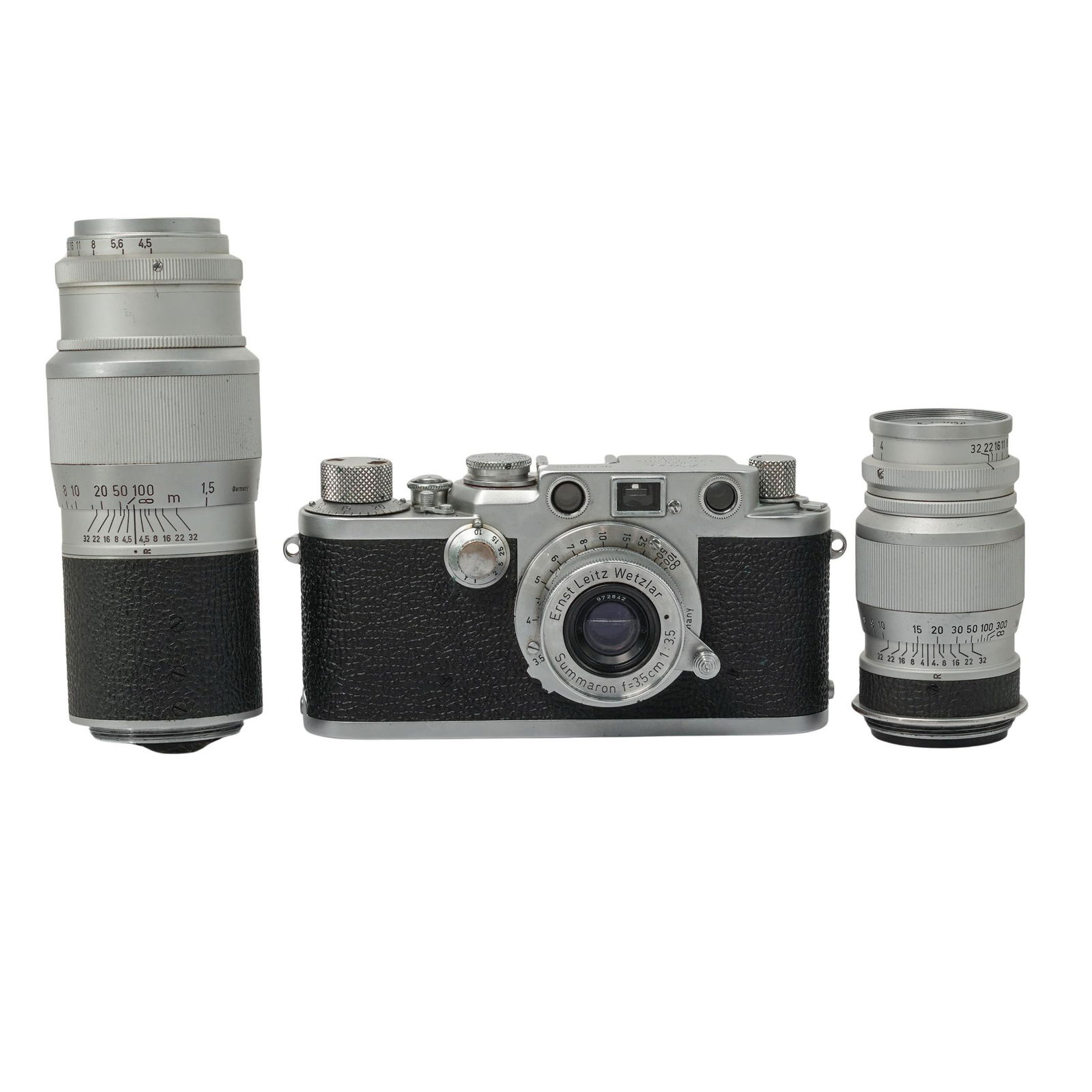 (3 pcs) Leica Wetzlar Camera with Summaron, Hektor, Elmar Lenses (1 of 11)