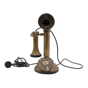 G.E.C Company English "Candlestick" Brass Rotary Phone