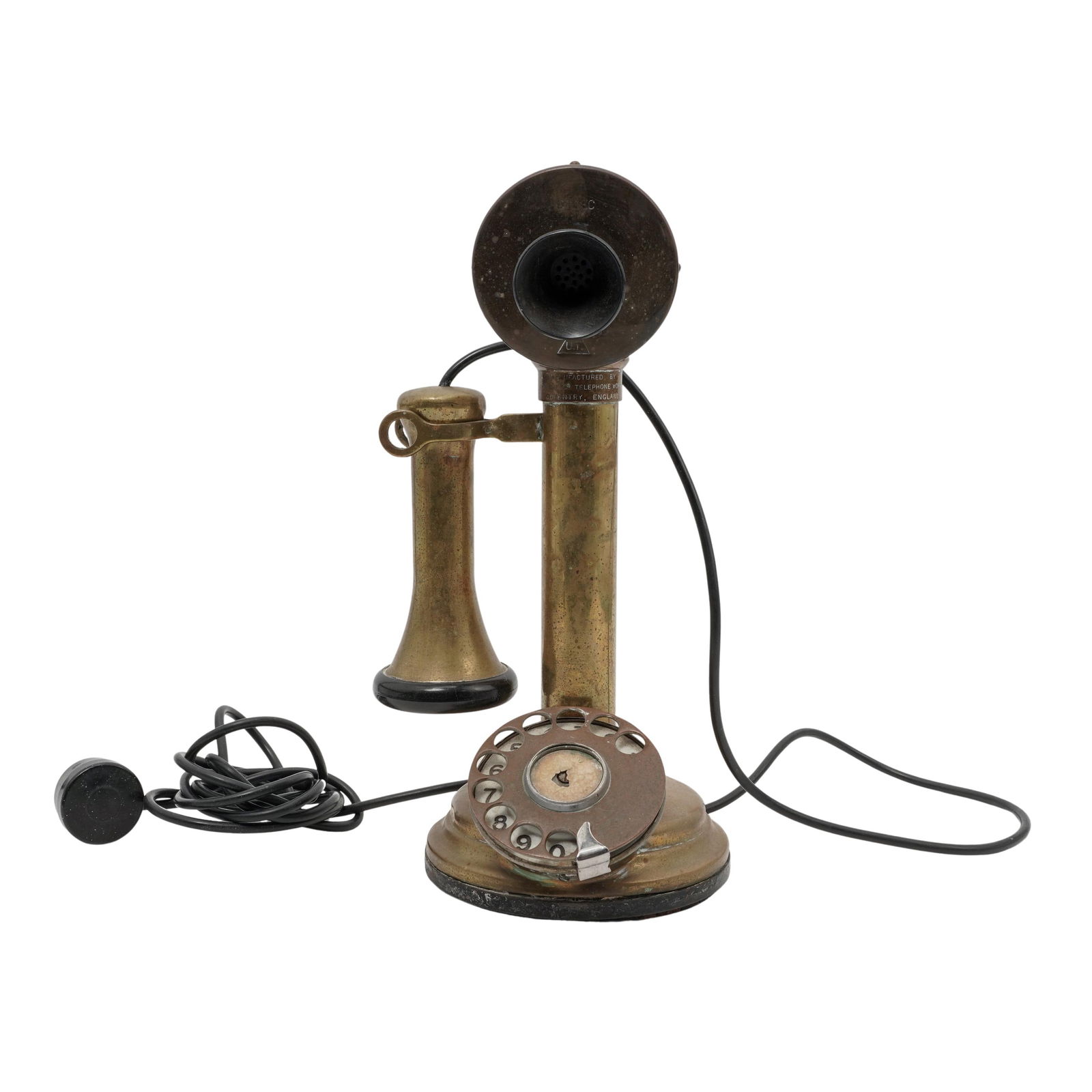 G.E.C Company English "Candlestick" Brass Rotary Phone (1 of 11)