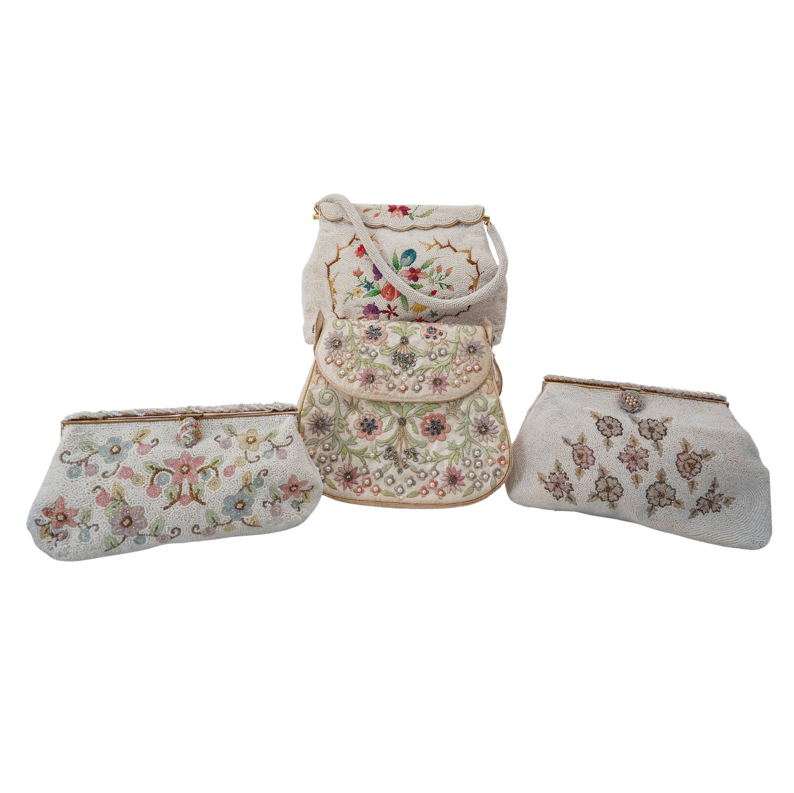 (4 pcs) Vintage Beaded Needlepoint Purses (1 of 6)