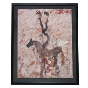 Purvis Young (USA, 1943-2010) Mixed Media Painting