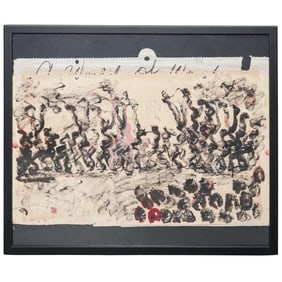 Purvis Young (American, 1943-2010) Mixed Media Painting