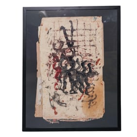 Purvis Young (USA, 1943-2010) Mixed Media Painting