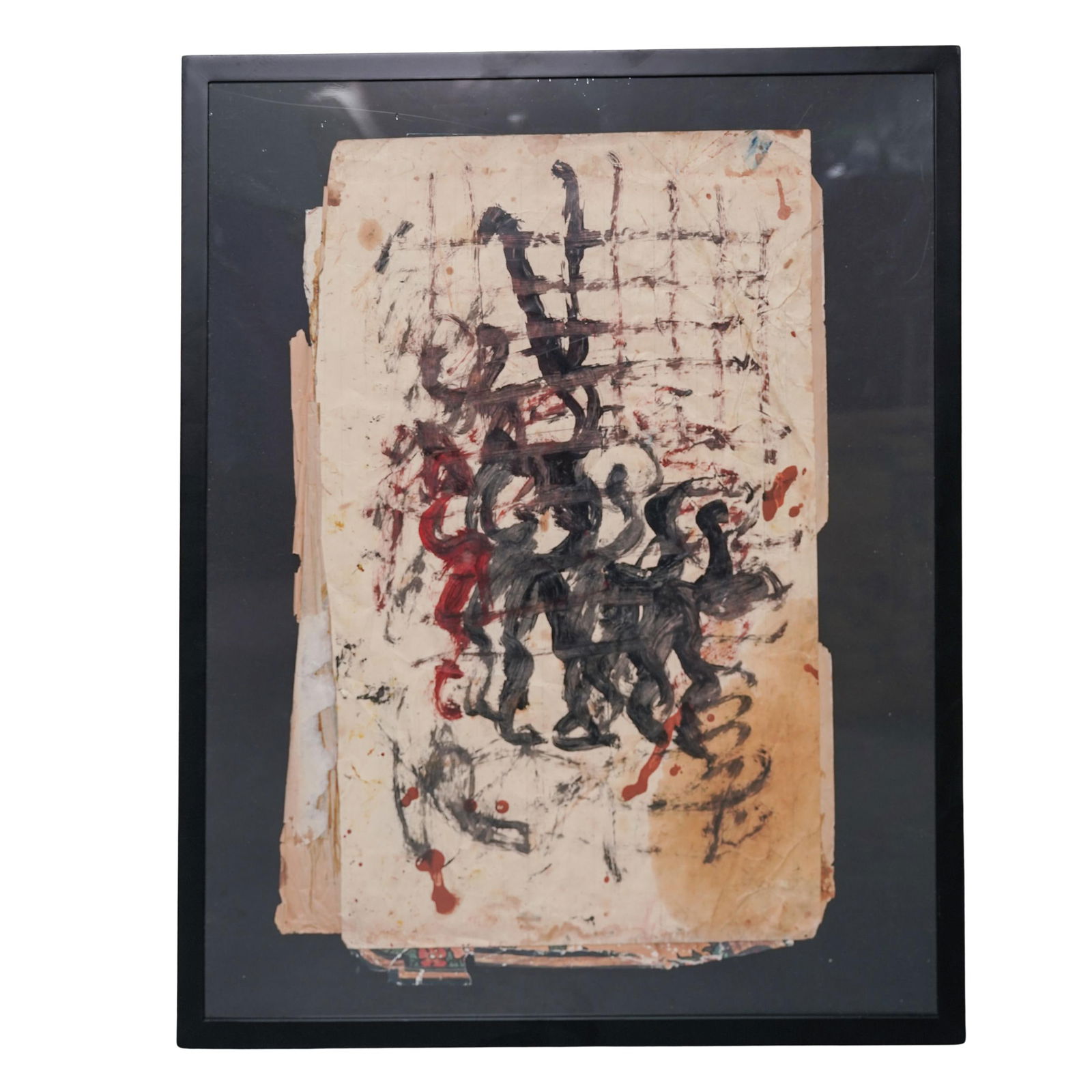 Purvis Young (USA, 1943-2010) Mixed Media Painting (1 of 2)