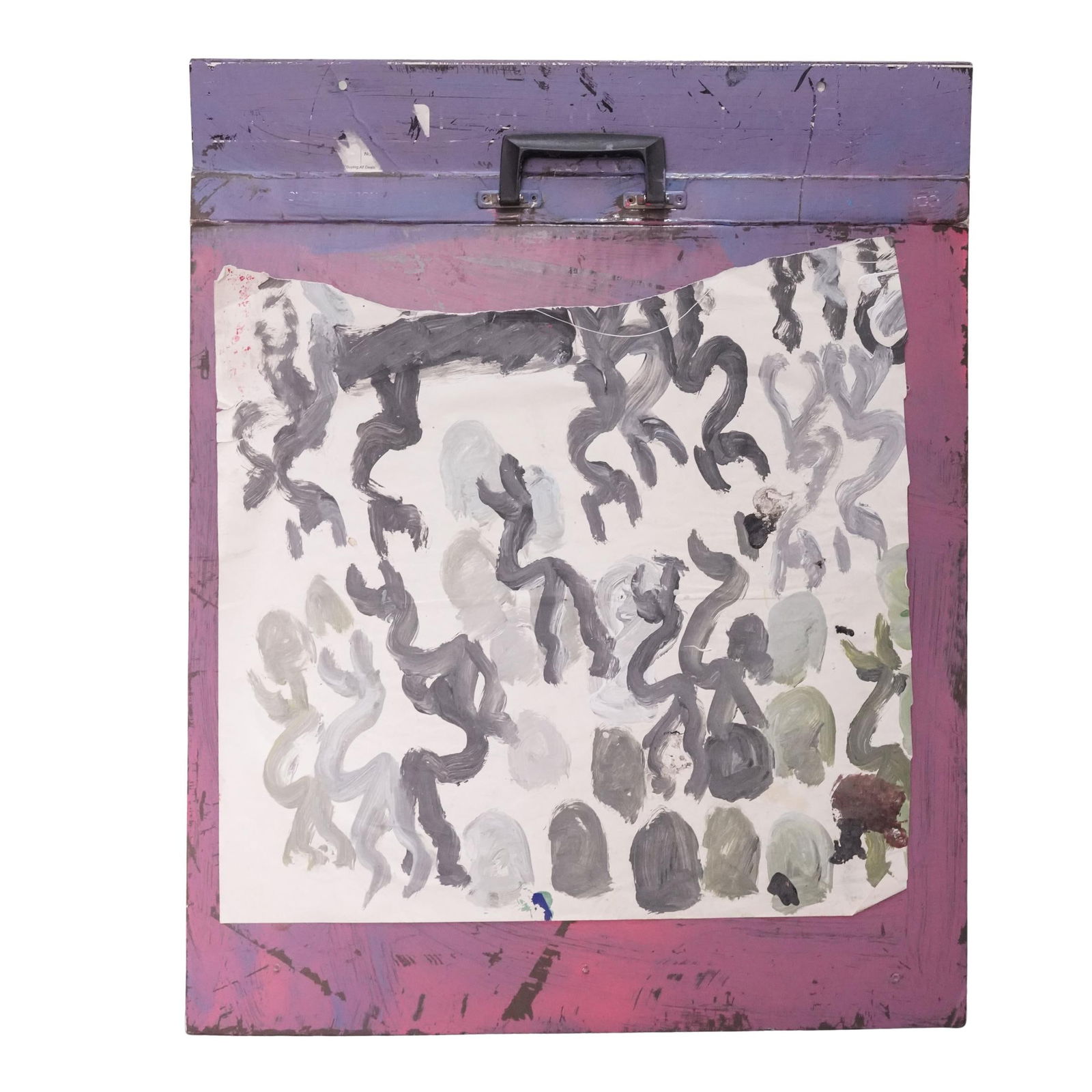 Purvis Young (USA, 1943-2010) Mixed Media Painting (1 of 2)