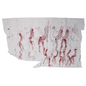 Purvis Young (USA, 1943-2010) Mixed Media Painting