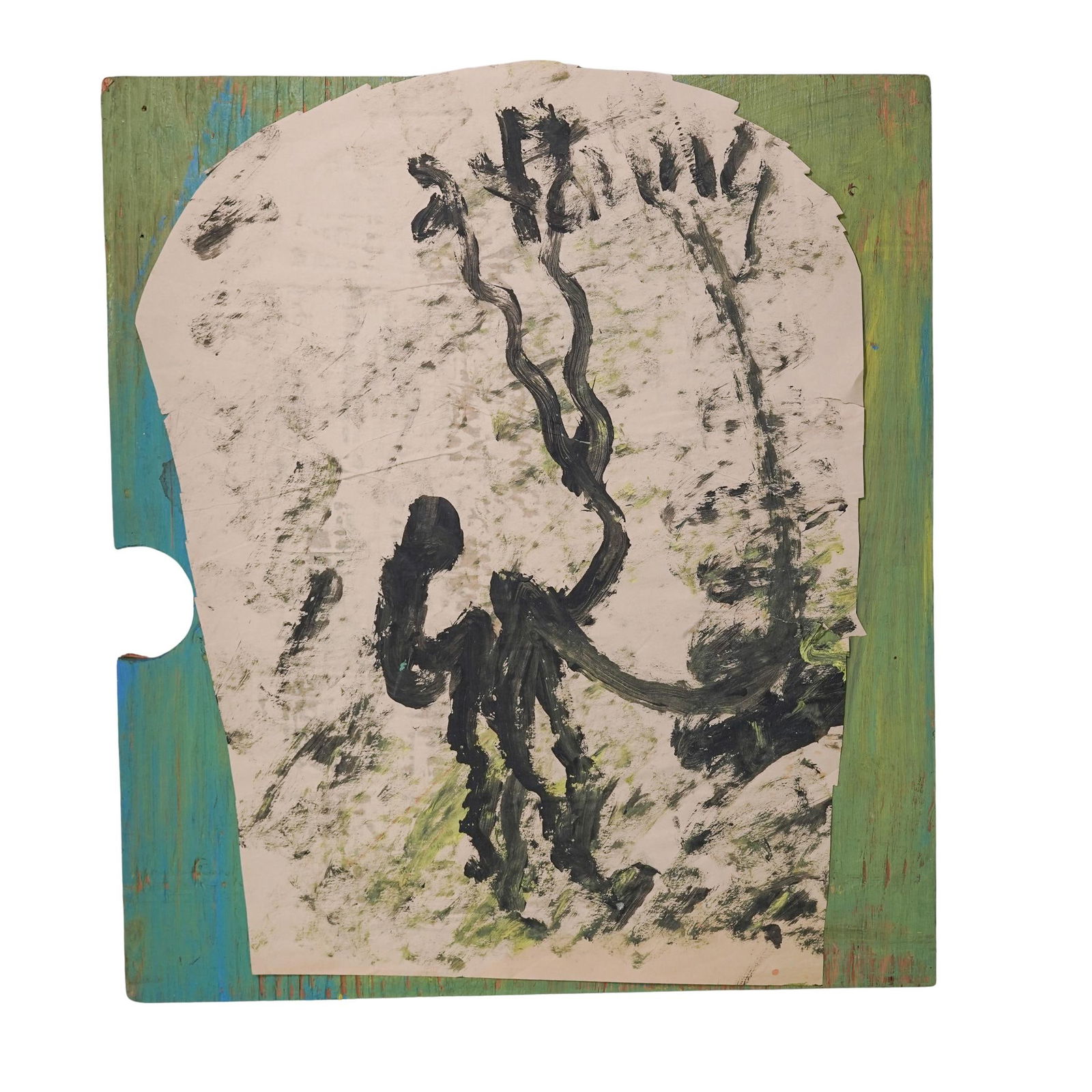 Purvis Young (American 1943-2010) Mixed Media Painting (1 of 1)