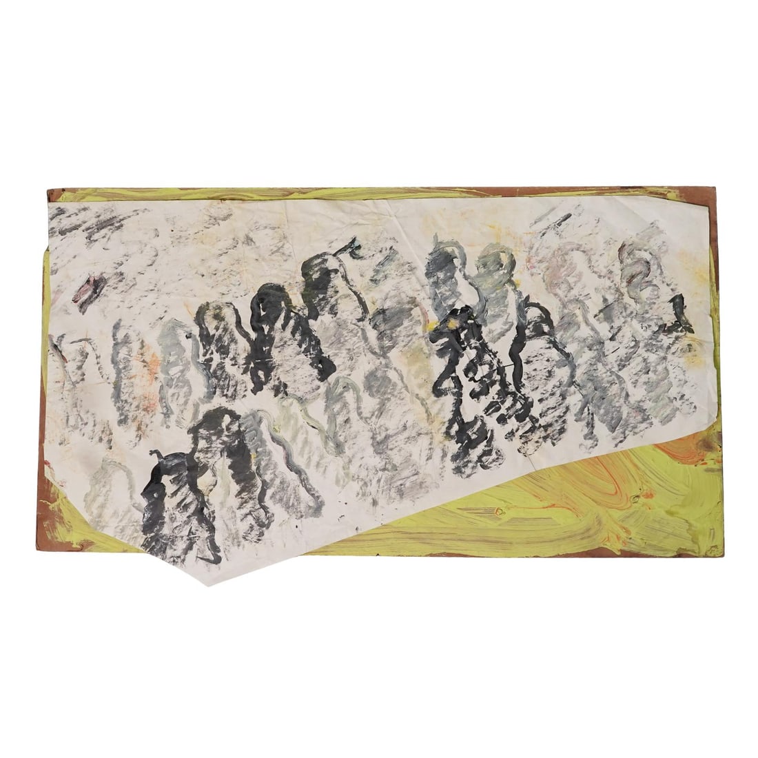 Purvis Young (USA, 1943-2010) Mixed Media Painting (1 of 1)