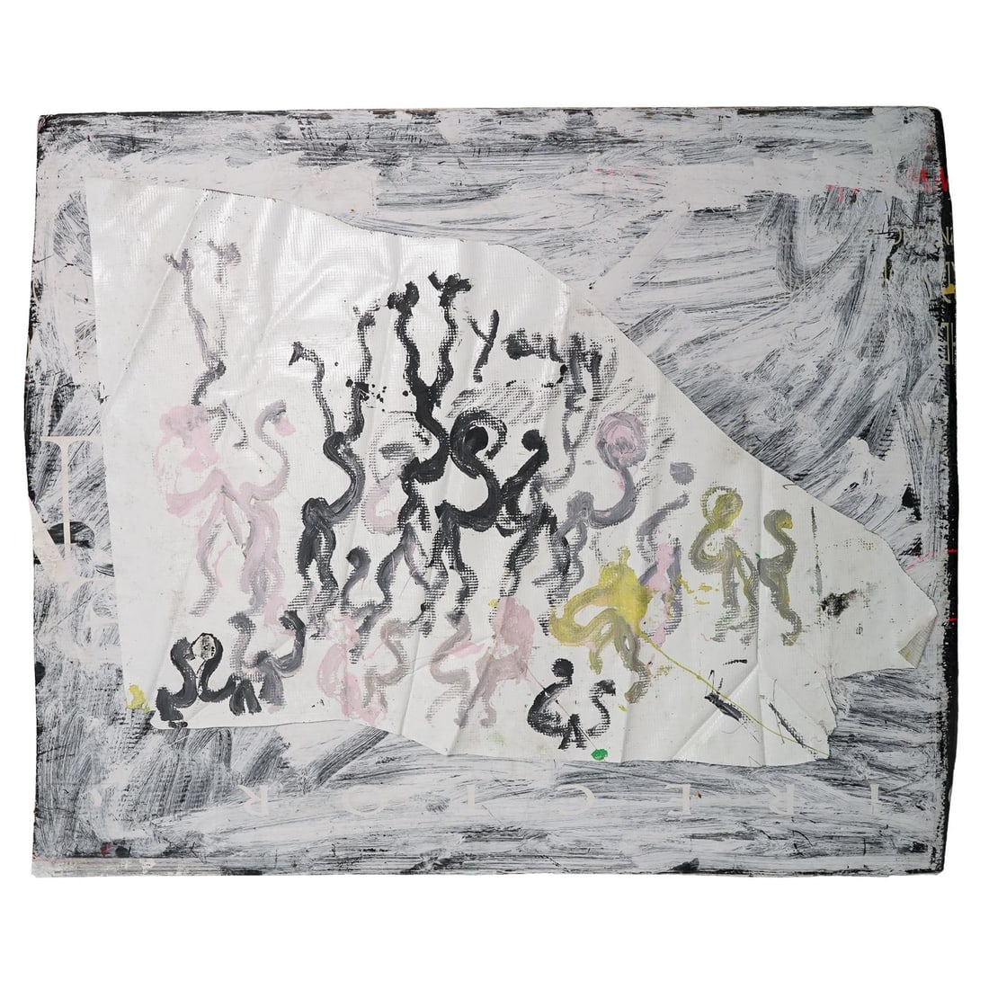 Purvis Young (American 1943-2010) Mixed Media Painting (1 of 2)