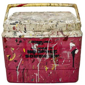 Purvis Young Personal Items: Cooler, Art Supplies