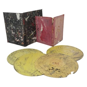 (6pc) Purvis Young Mixed Media On Found Objects Group