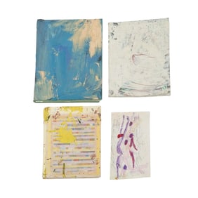 Purvis Young (USA, 1943-2010) Mixed Media On Books