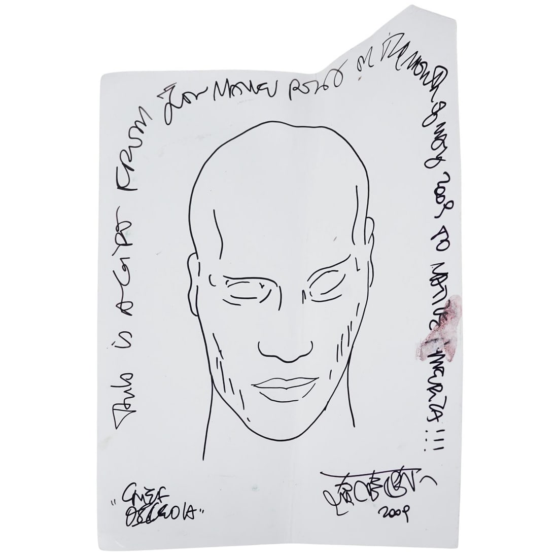 Purvis Young (USA, 1943-2010) Personal Art Collection: Purvis Young (USA, 1943-2010) Personal Art CollectionLate 20th to early 21st Cent., USAThis piece was part of the personal art collection of Purvis Young. It is signed and dated 2009, one year prior t