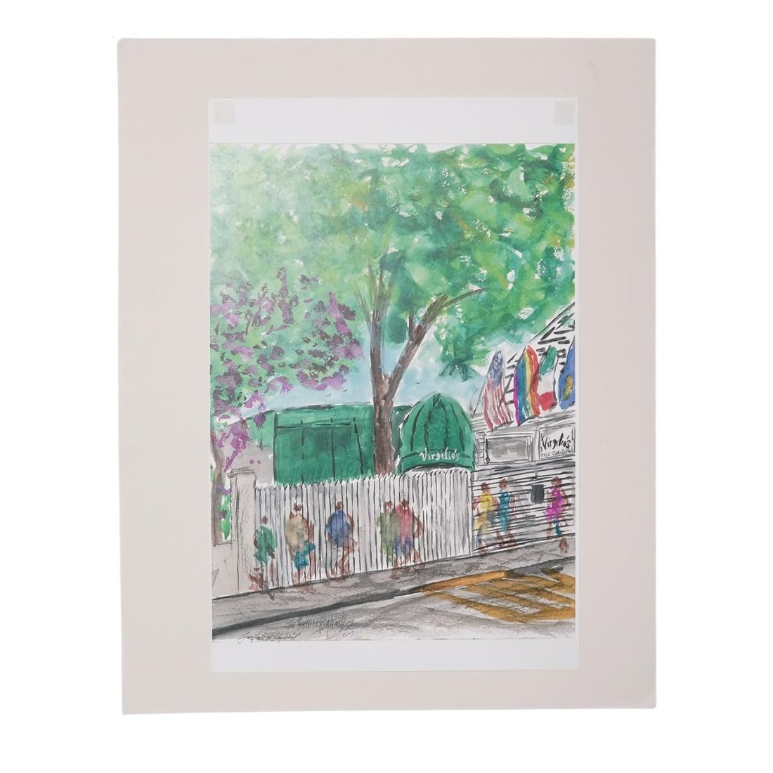 Joe Forte Watercolor Painting: Joe Forte Watercolor Painting Late 20th to early 21st Cent., USA This work was part of the personal art collection of Purvis Young. The piece is signed and dated "Joe Forte 05 Key West" and depicts a