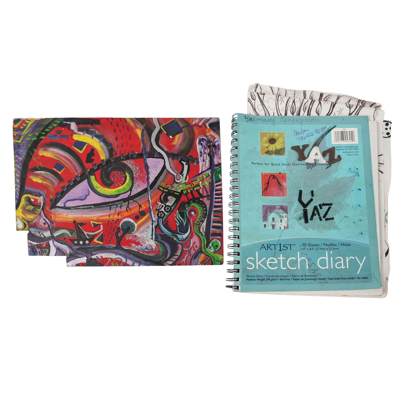 Purvis Young Personal Collection Dedication: Purvis Young Personal Collection Dedication Late 20th to early 21st Cent., USA This group of works by Yasmary Conception was part of the personal art collection of Purvis Young. The group includes a