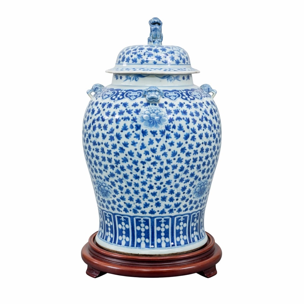Large 19th Cent. Chinese Blue and White Porcelain Ginger Jar (1 of 7)