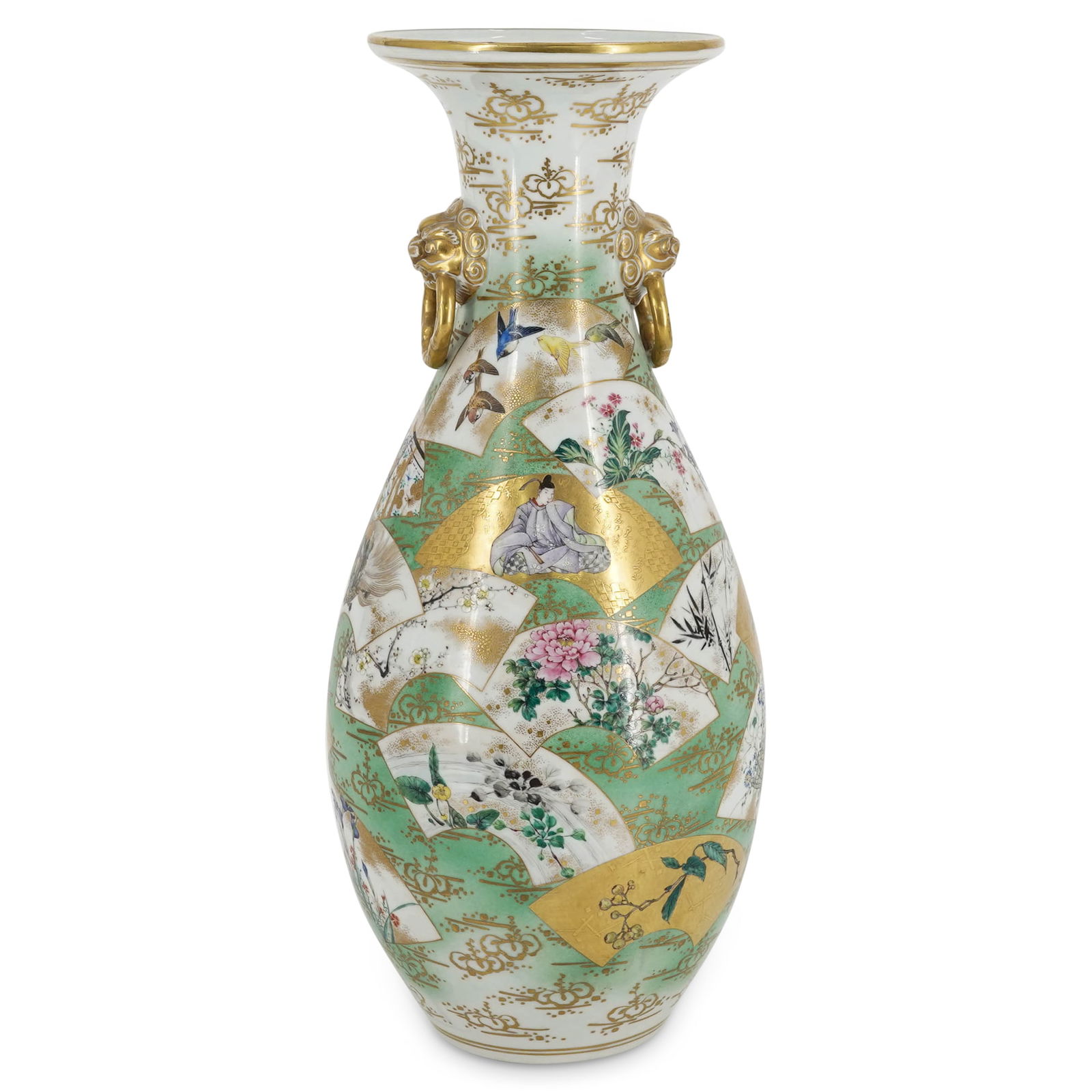 Ex-Christie's Japanese Porcelain Fan Painting Vase (1 of 9)