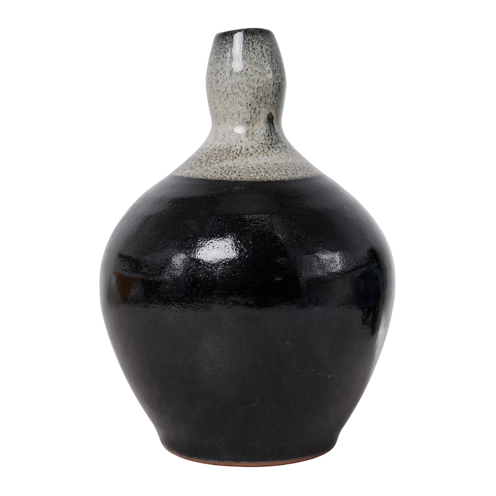 Japanese Two-tone Glazed Studio Pottery Bottle Vase (1 of 5)