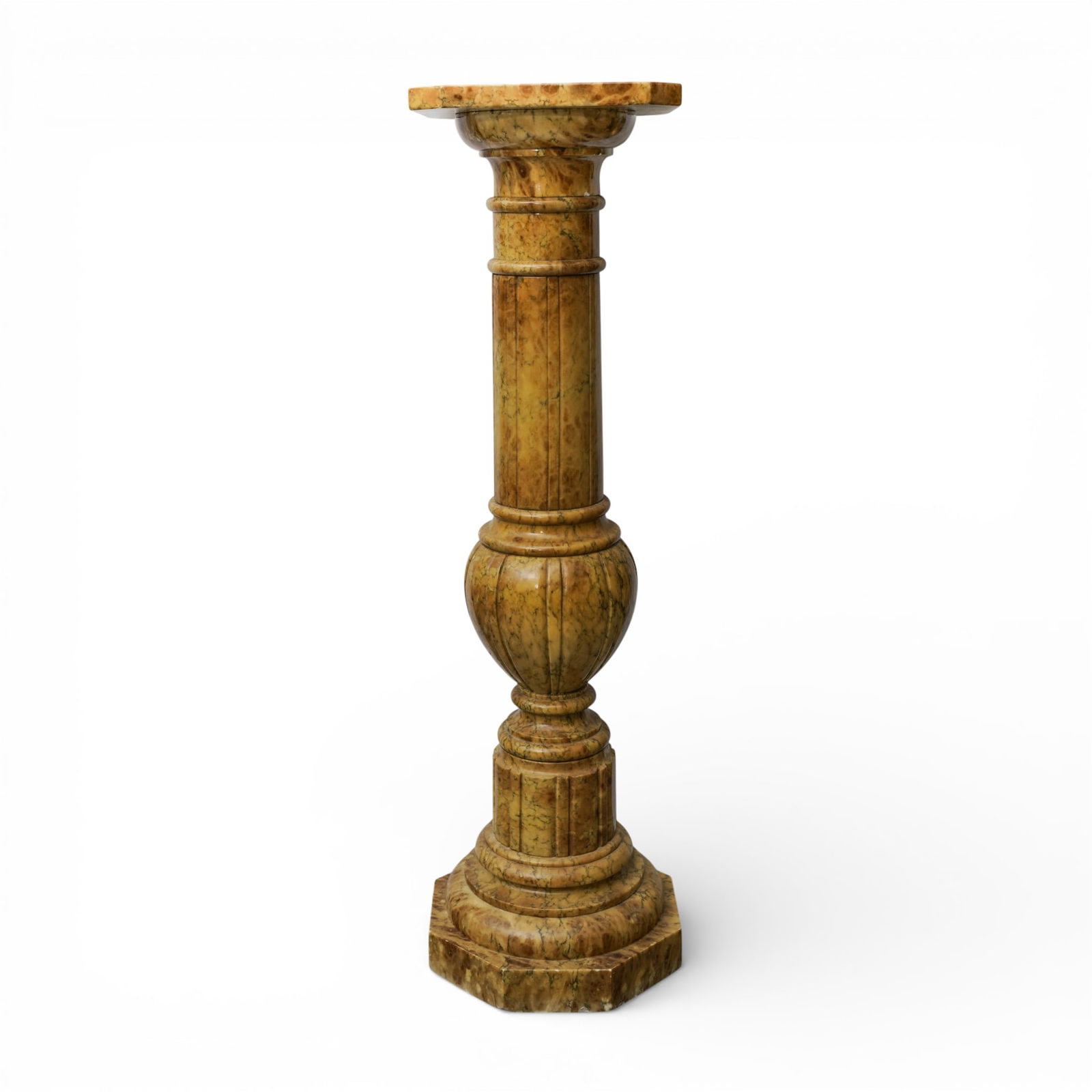 Antique French Carved Onyx and Bronze Pedestal (1 of 10)