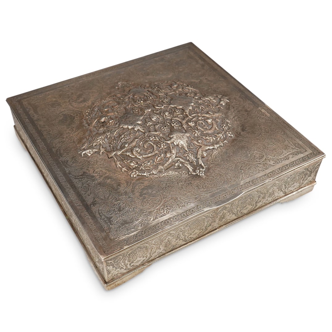 Antique Persian Etched Silver Box (1 of 11)