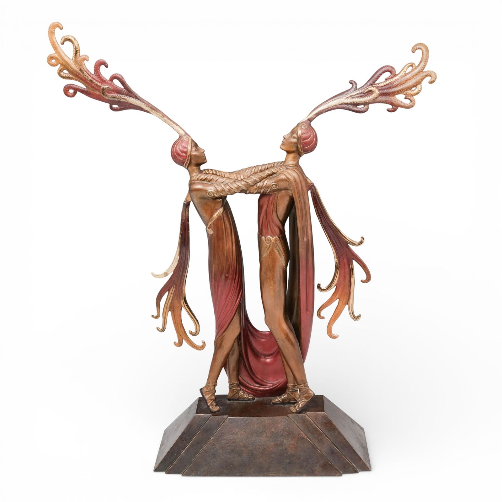 Erté (French, 1892-1990) "Kiss of Fire" Bronze Sculpture (1 of 10)