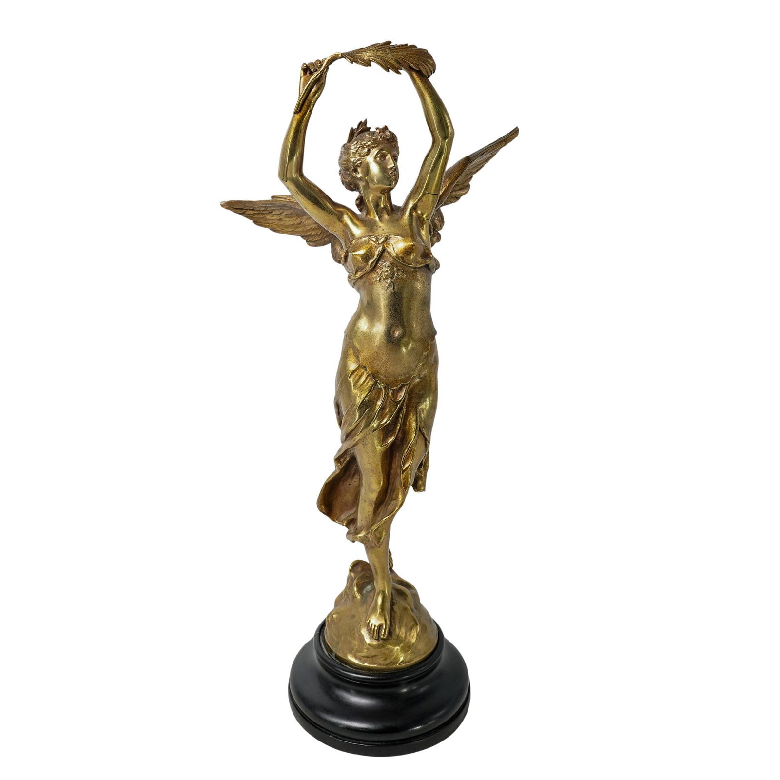 Mathurin Moreau (French, 1822-1912) "La Victoire" Gilded Bronze (1 of 10)