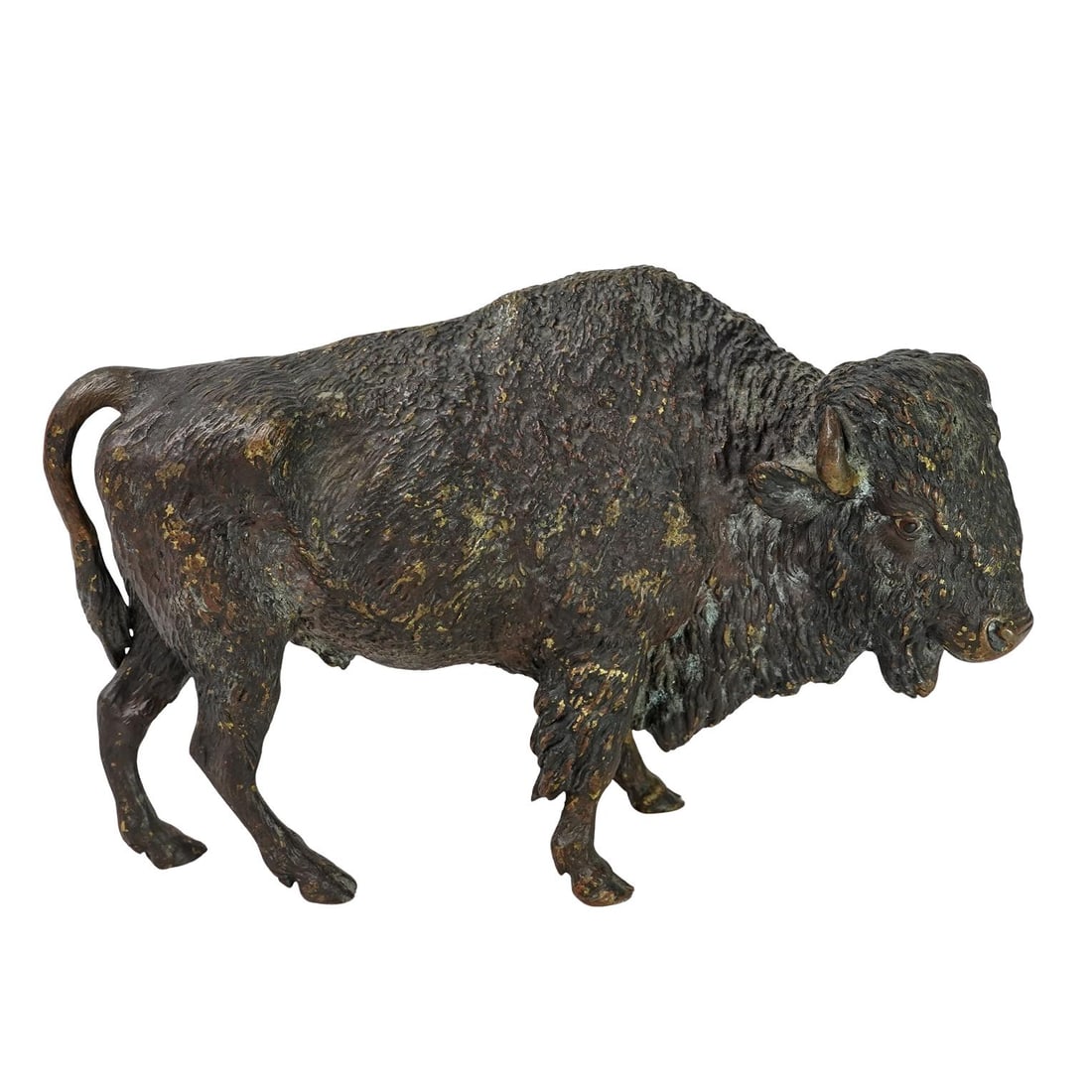 Carl Kauba Attr. Bronze Bison Statue (1 of 8)