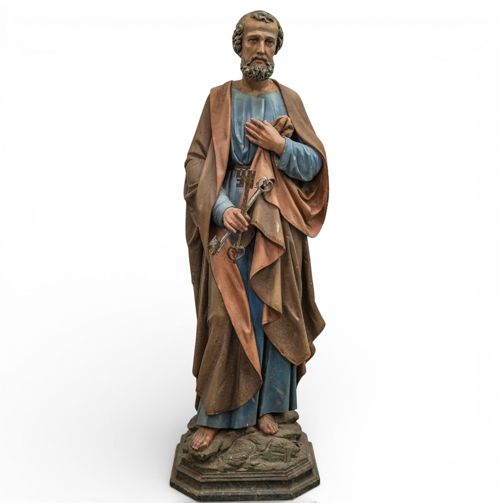 Life Size Saint Peter Gesso Statue (1 of 7)