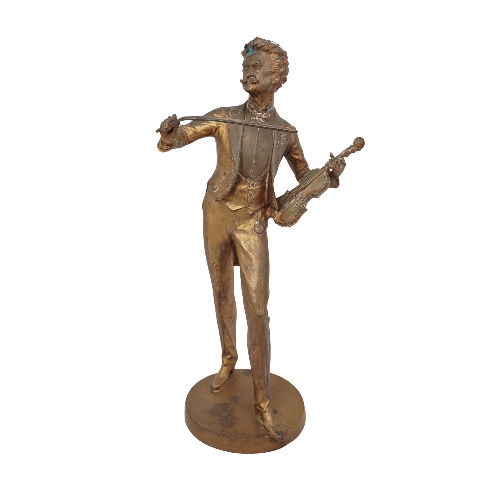 Johann Wolfgang Elischer (Austrian, 1891-1966) Gilt Bronze Musician (1 of 6)