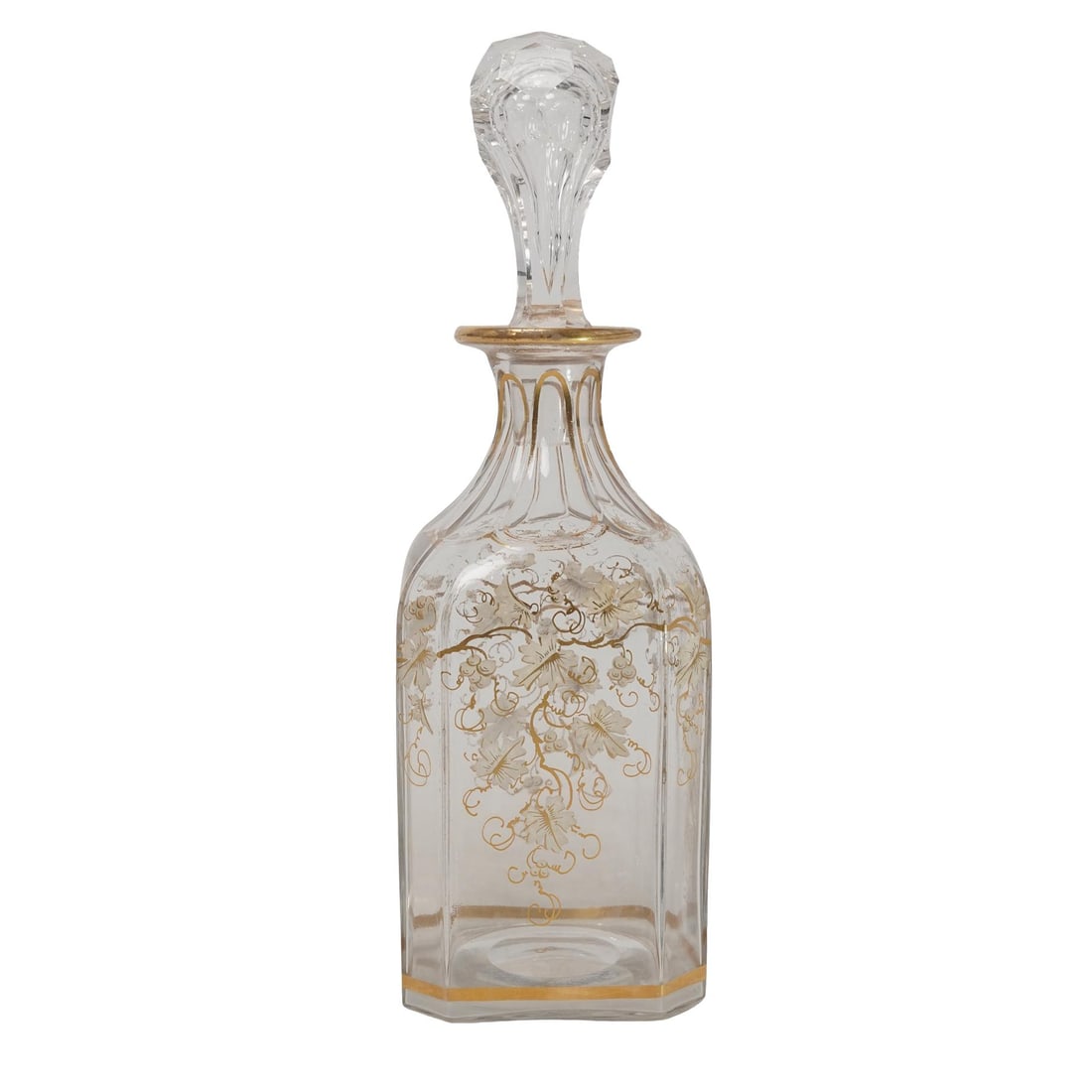 Antique Baccarat Gilt Vinework Crystal Decanter (1 of 6)