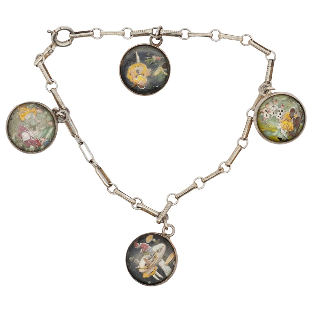 Sterling Silver Alice in Wonderland Charm Bracelet (1 of 4)