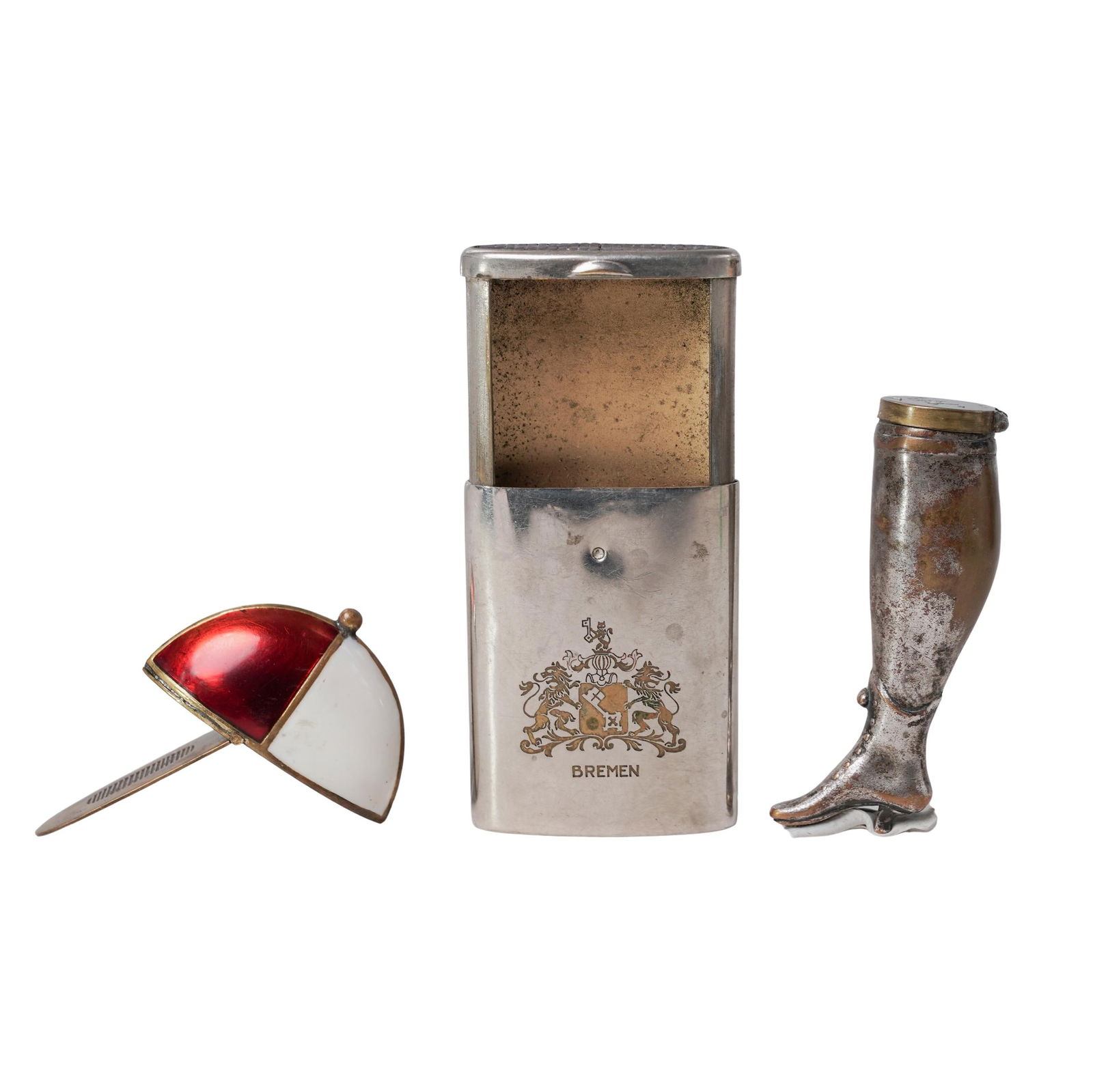 (3pc) Antique Assorted Match Safes - 2