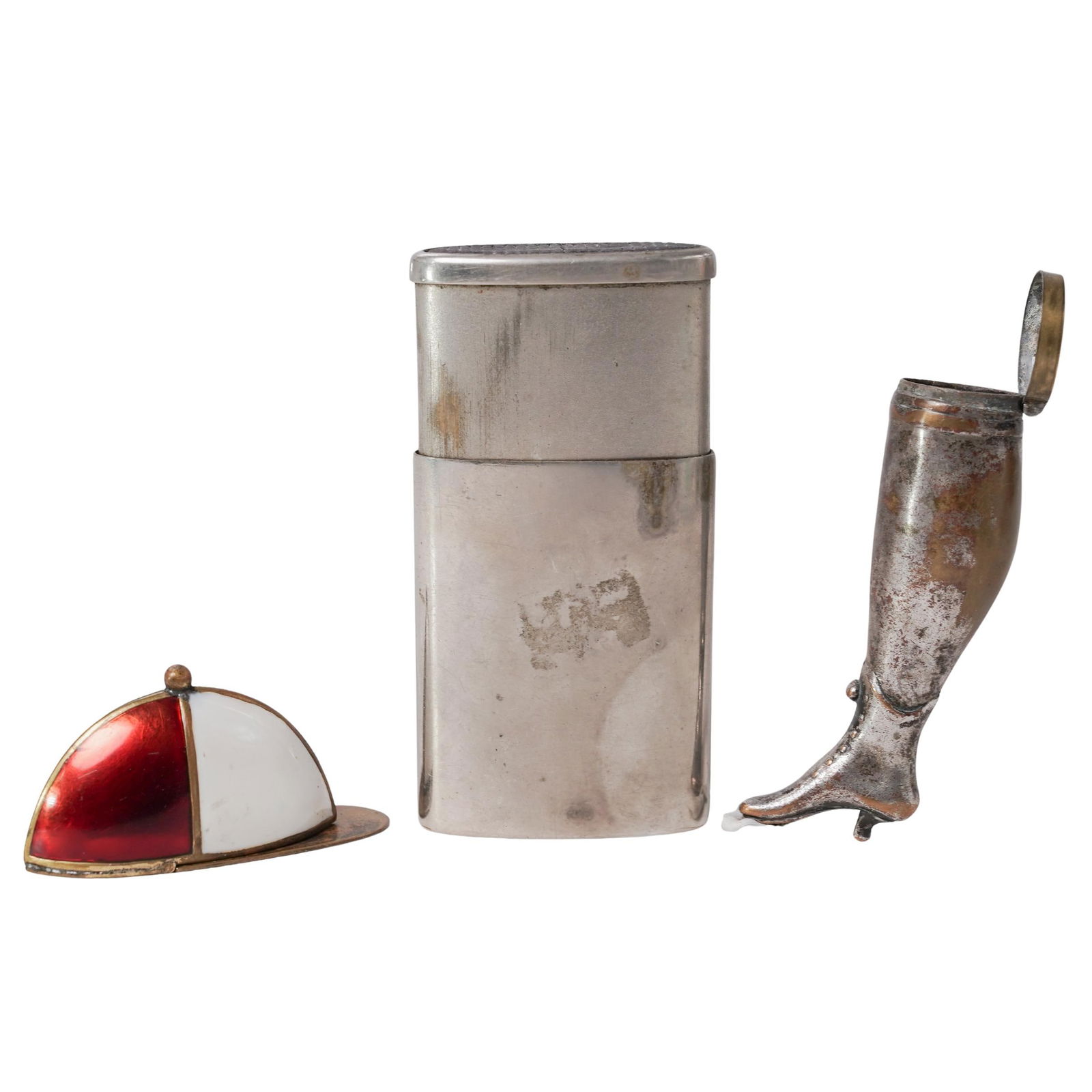 (3pc) Antique Assorted Match Safes - 3