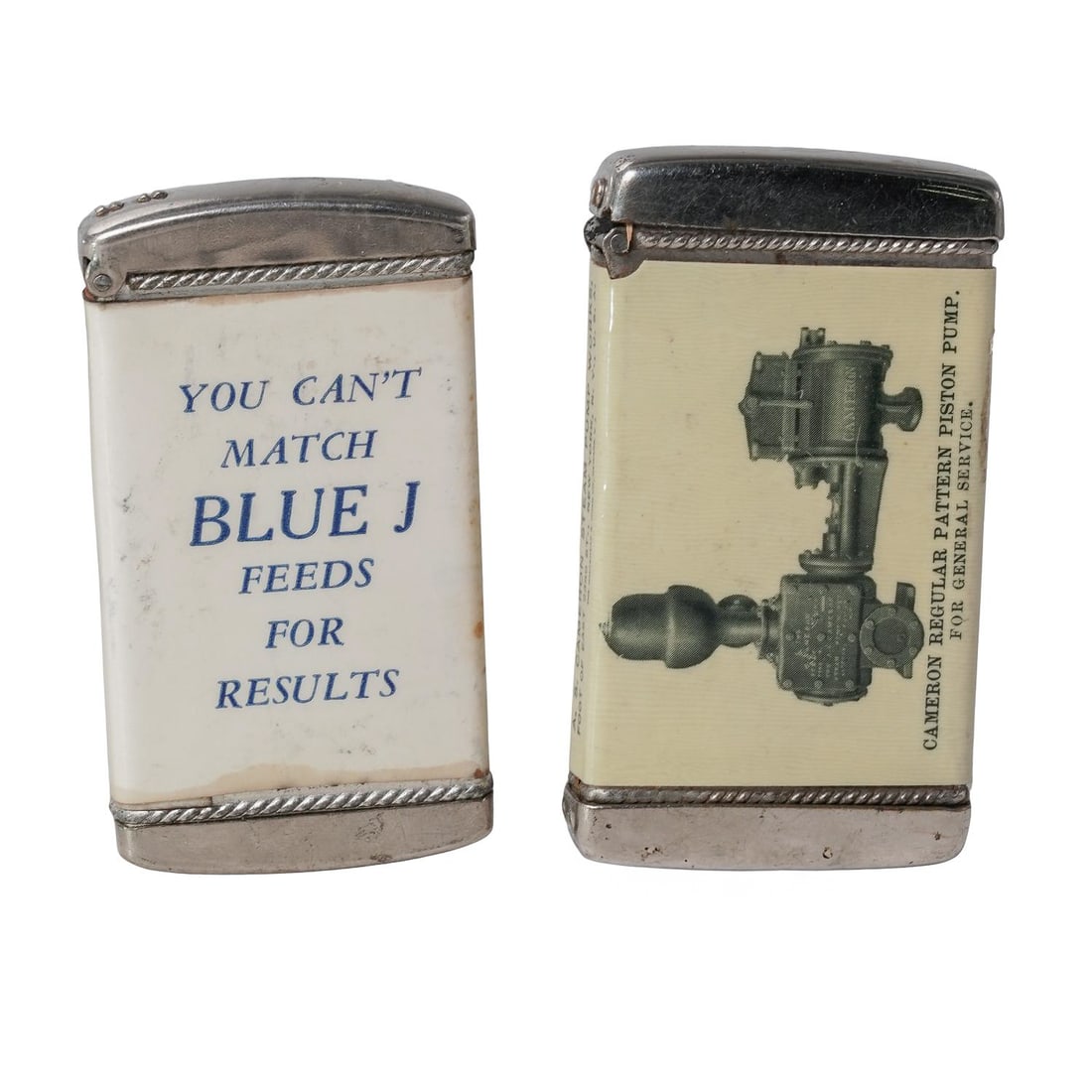 (2pc) Vintage Advertising Match Safes (1 of 5)