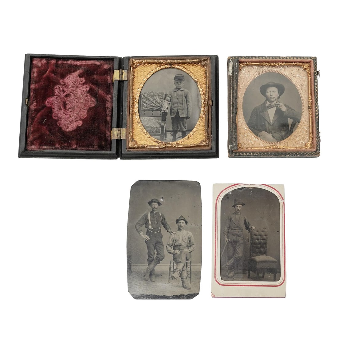 (4pc) Antique Daguerreotypes & Ambrotypes (1 of 5)