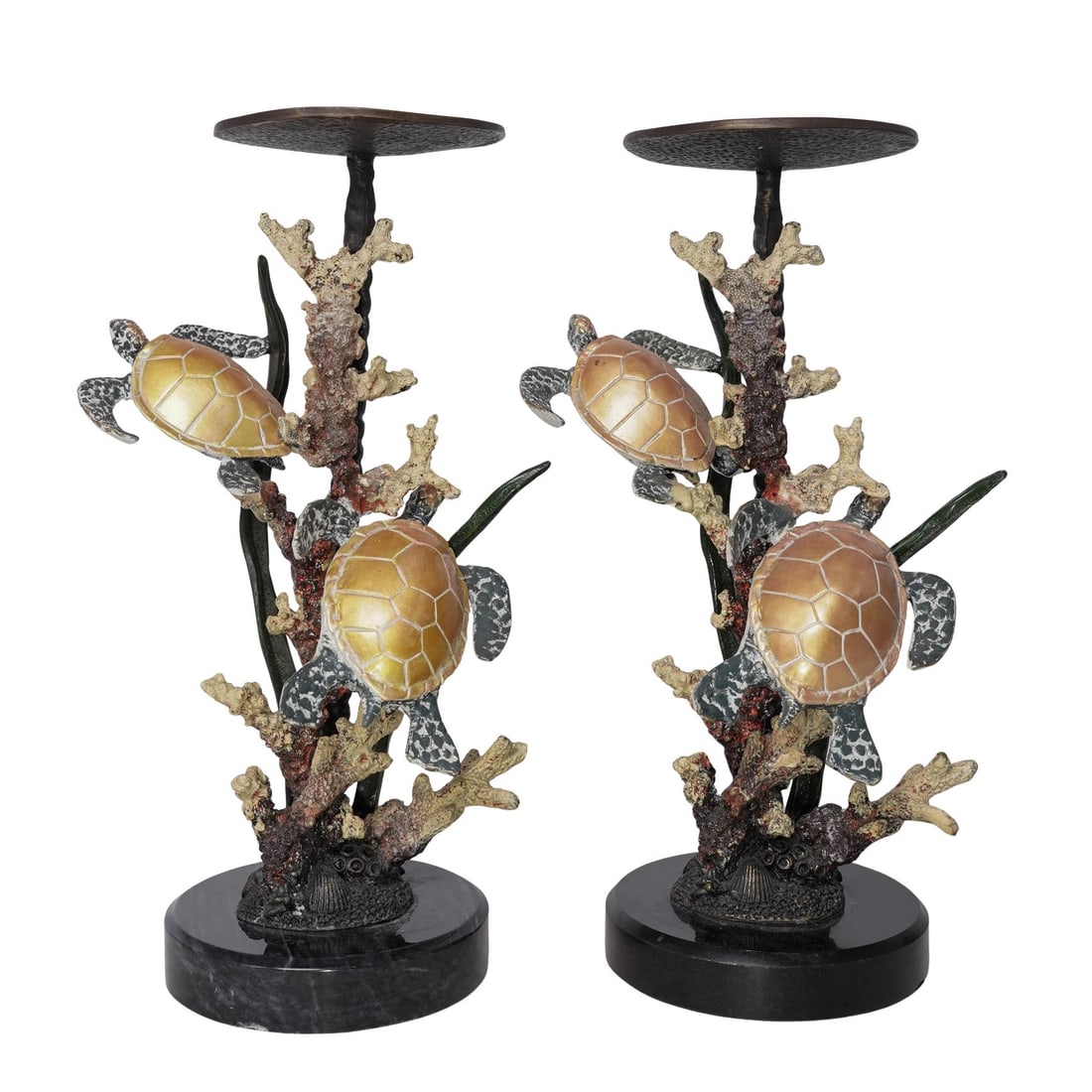Pair of SPI Seascape Sculptural Candlesticks (1 of 7)