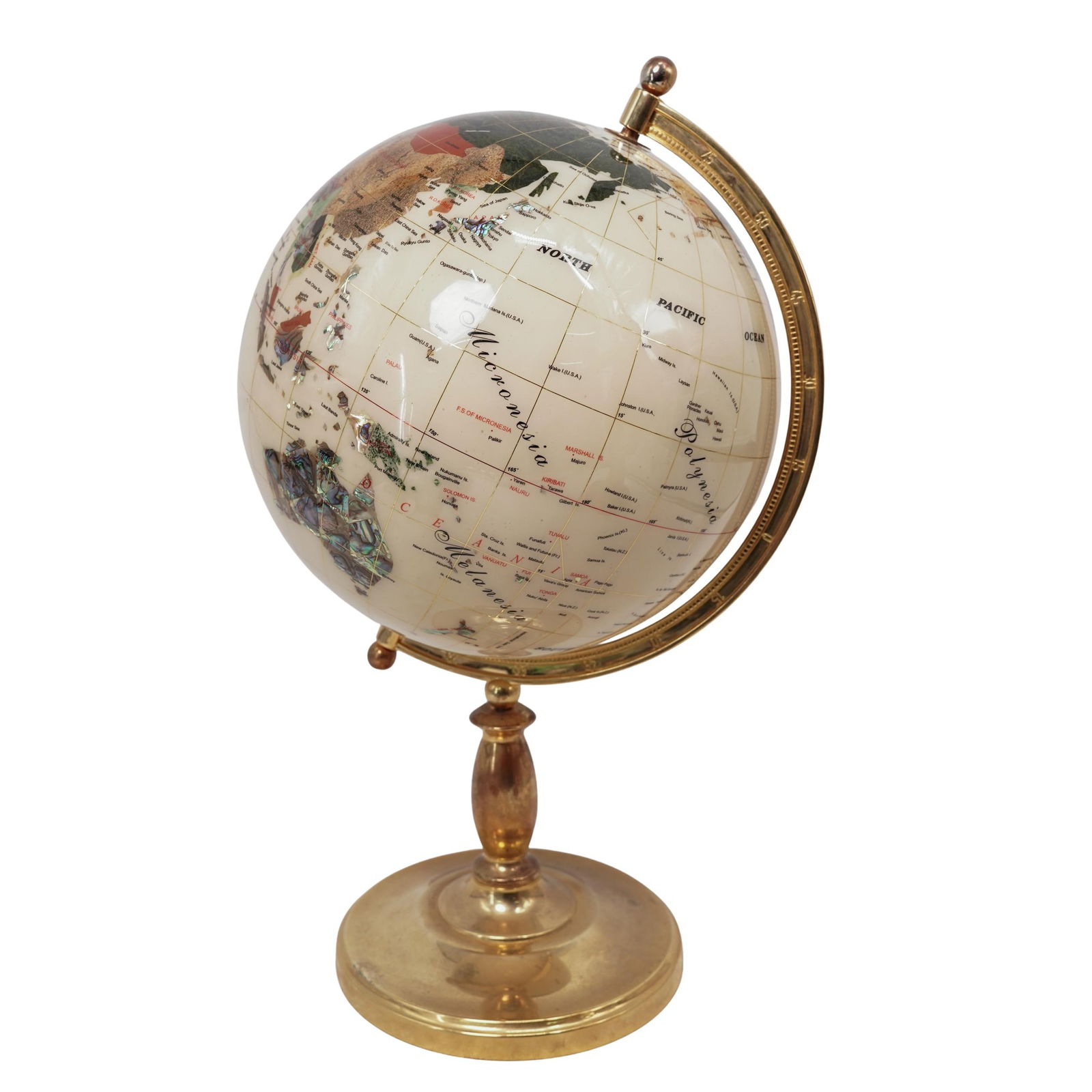 Handcrafted Semi-Precious Stone Globe (1 of 4)