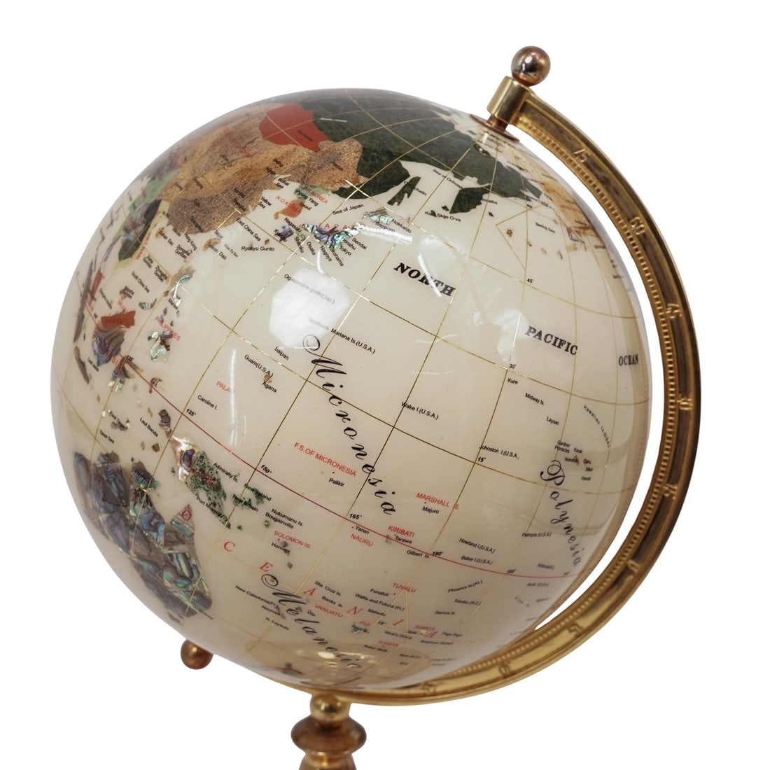 Handcrafted Semi-Precious Stone Globe - 2