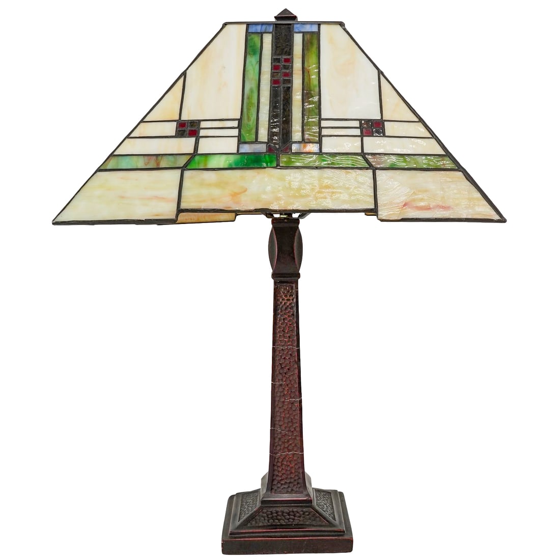 Aesthetic Revival Slag Glass Lamp (1 of 6)