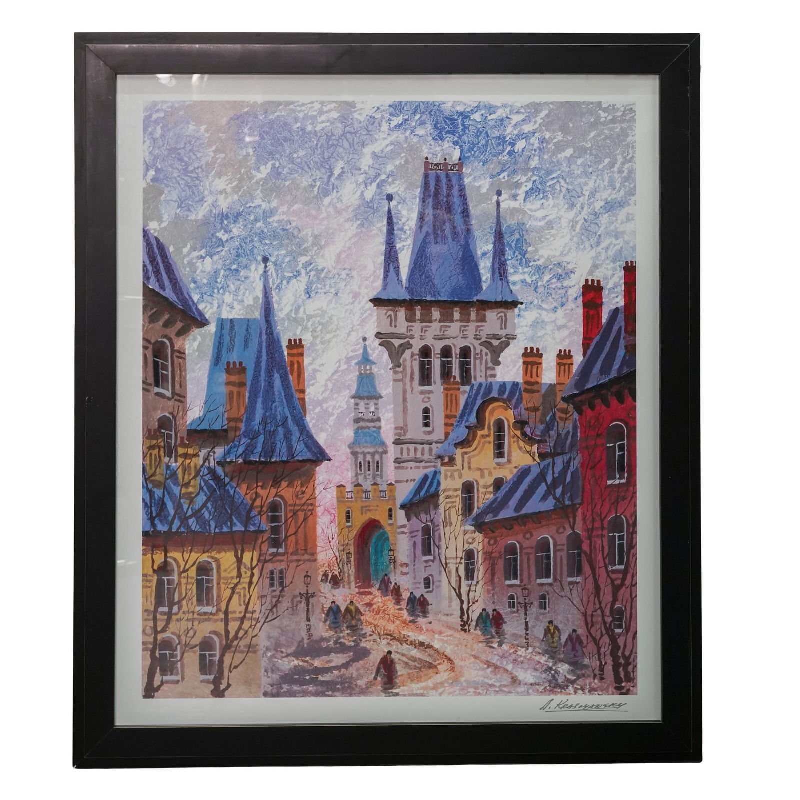 Anatole Krasnyansky (Ukrainian/American b.1930) "Street of Old Prague" Seriolithograph (1 of 4)