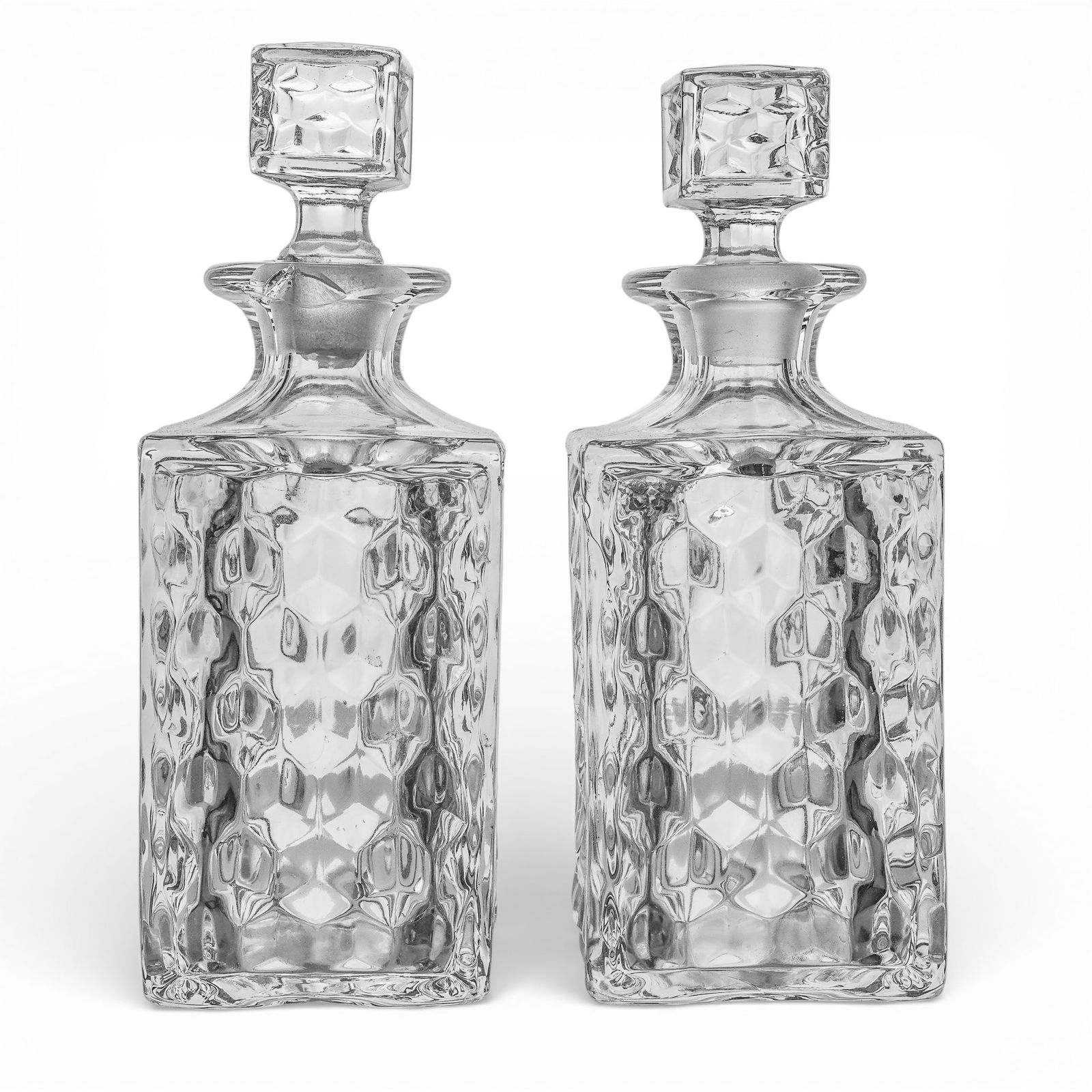 Vintage Pair Of Fostoria "American" Glass Bottles (1 of 5)