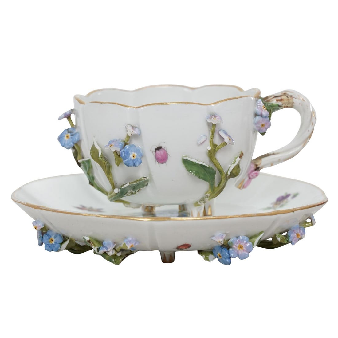 Antique Meissen Porcelain Teacup And Saucer (1 of 11)
