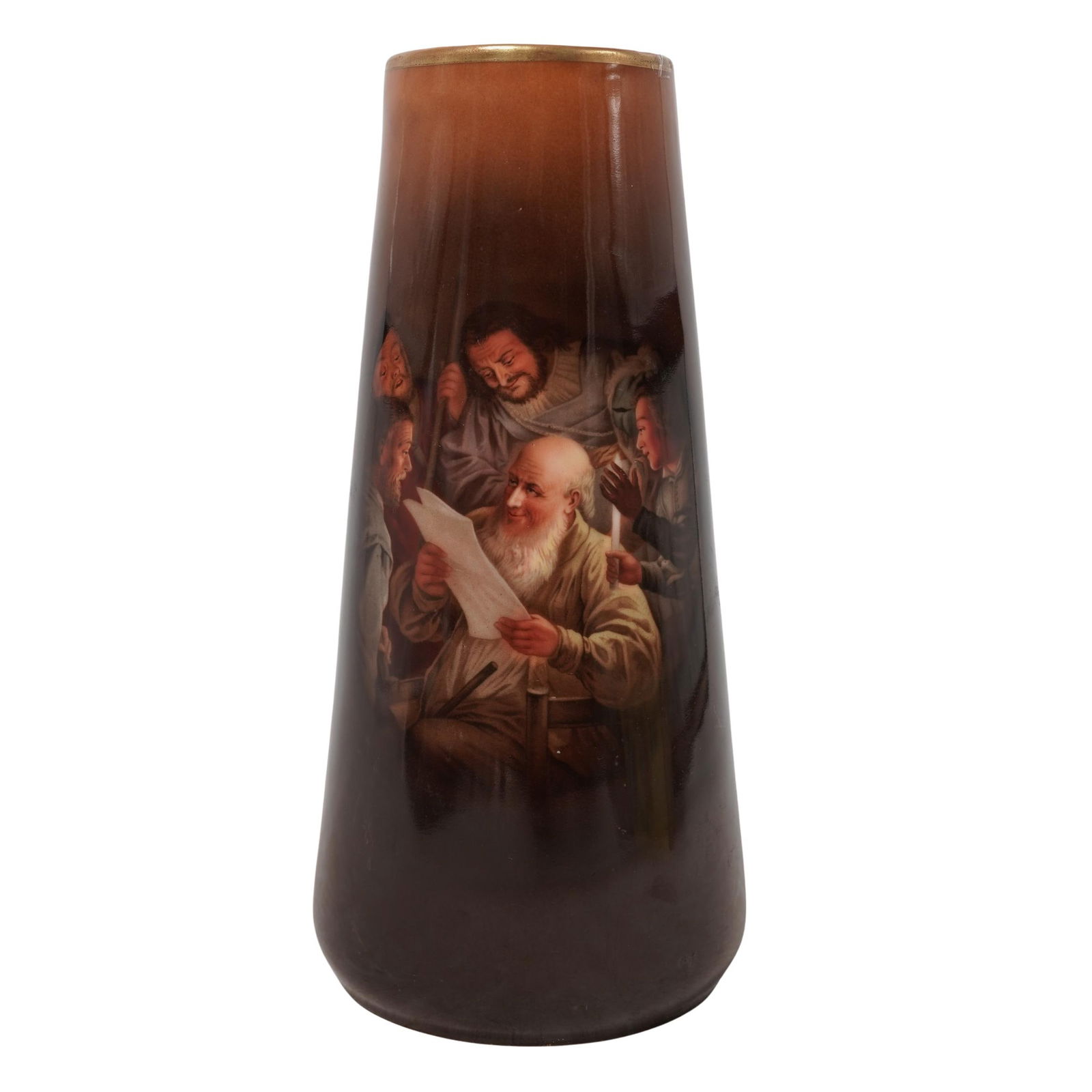 Carl Tielsch Altwasser Illustrated Porcelain Vase (1 of 4)