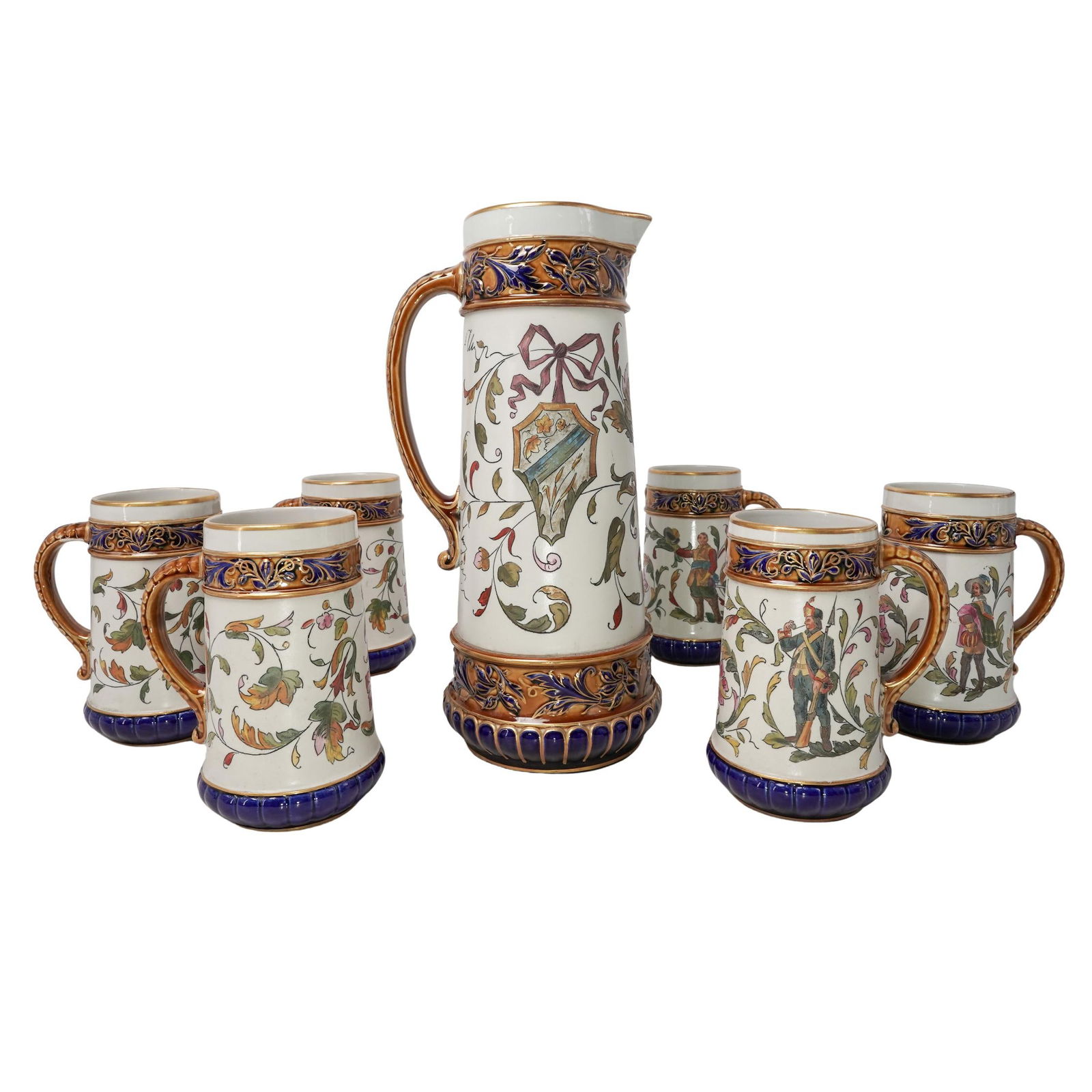 (7 pcs) Rorstrand Porcelain Pitcher & Mugs (1 of 10)
