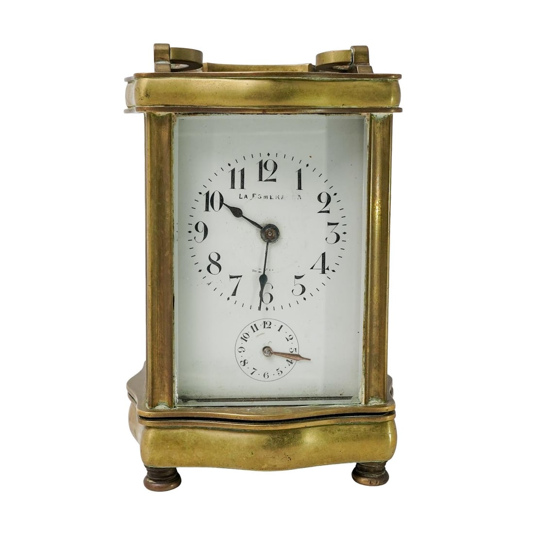 Antique Brass Carriage Alarm Clock "La Esmeralda" (1 of 7)