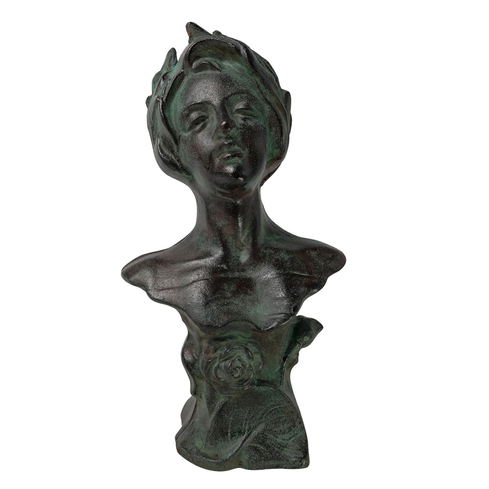 Cast Iron Sculpture After "Nymphea" By Julien Causse (1 of 3)