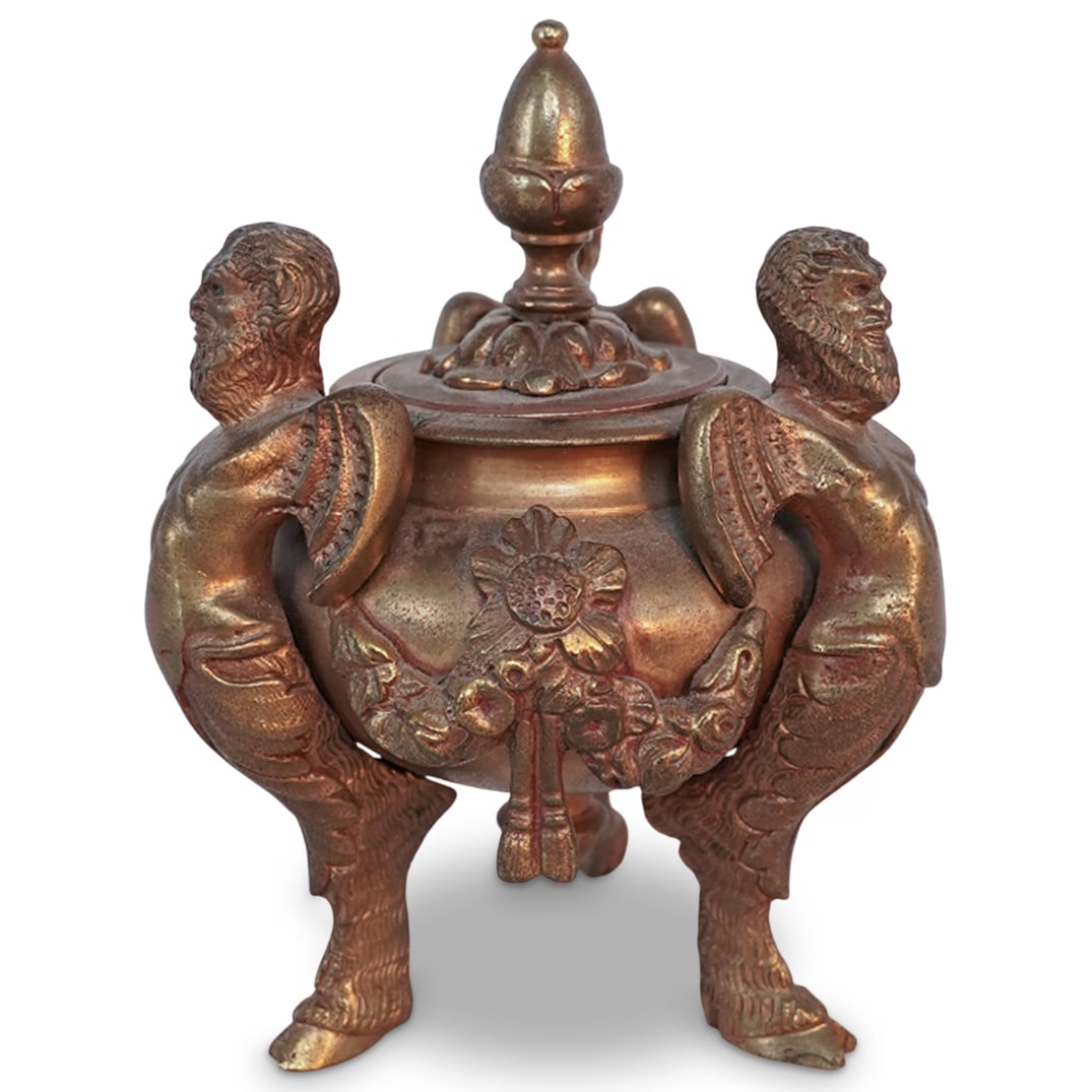 Antique Bronze Figural Inkwell (1 of 4)