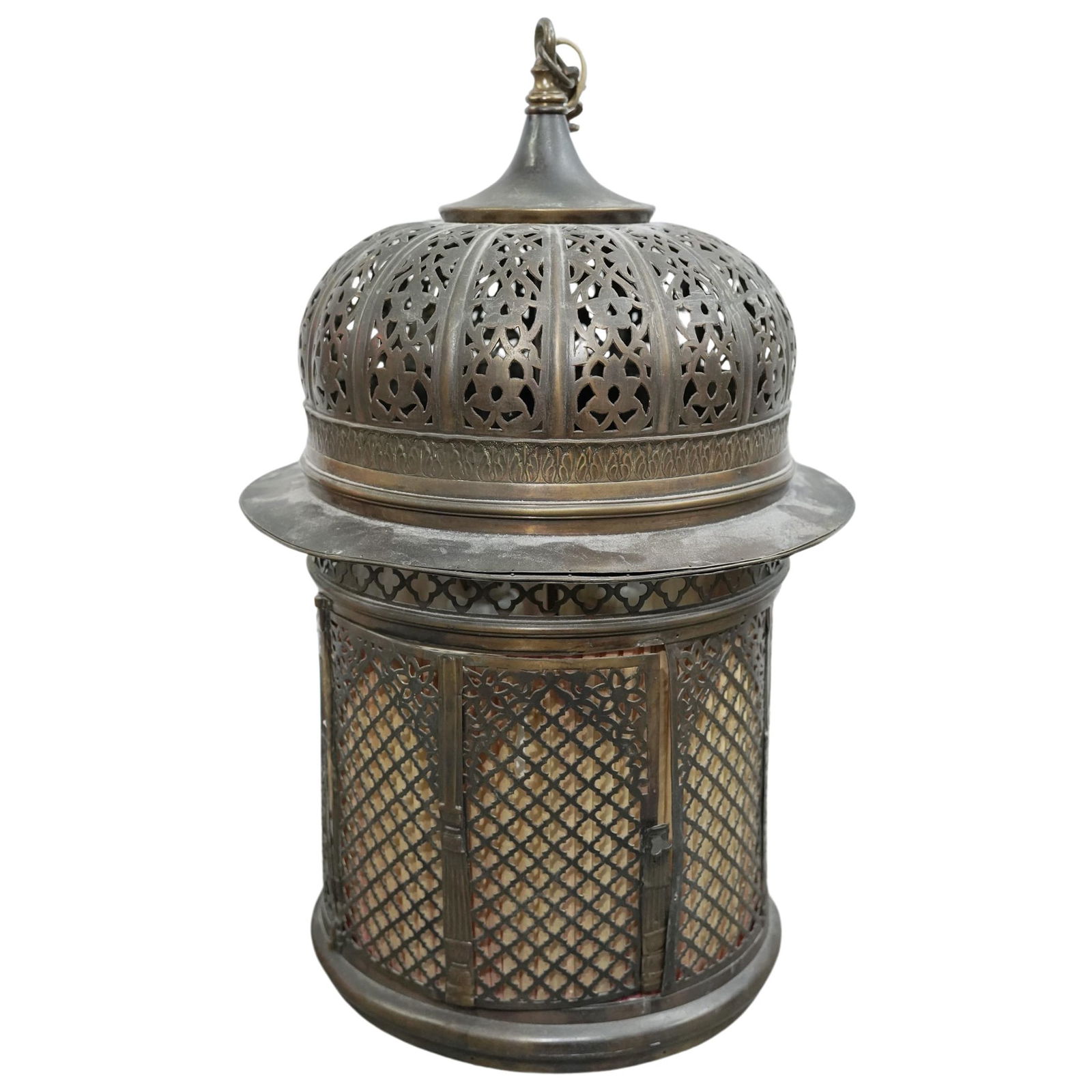 Vintage Moroccan Pierced Brass Lantern (1 of 9)
