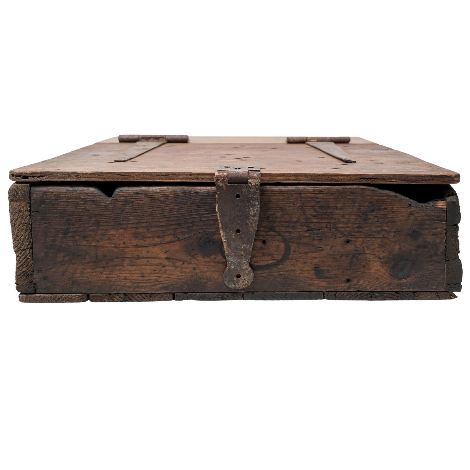 Antique Wooden Document Box - 3